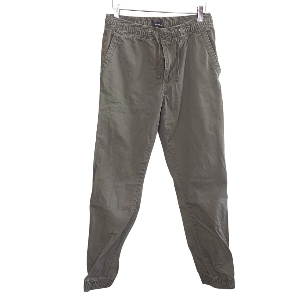 GAP Womens Unisex Everyday Drawstring Lived in Jogger Khakis Pants Green Size XS